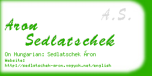 aron sedlatschek business card
